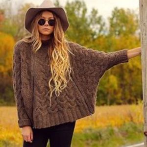 Free People Wool/Alpaca Following Directions Cape